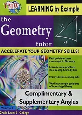 Discount ๐งจ Geometry Tutor: Complimentary and Supplementary Angles (DVD) ๐งจ