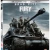 Budget 💯 Fury (Blu-ray 4K Ultra HD + Blu-ray + Digital HD) Jim Parrack, Scott Eastwood 🧨